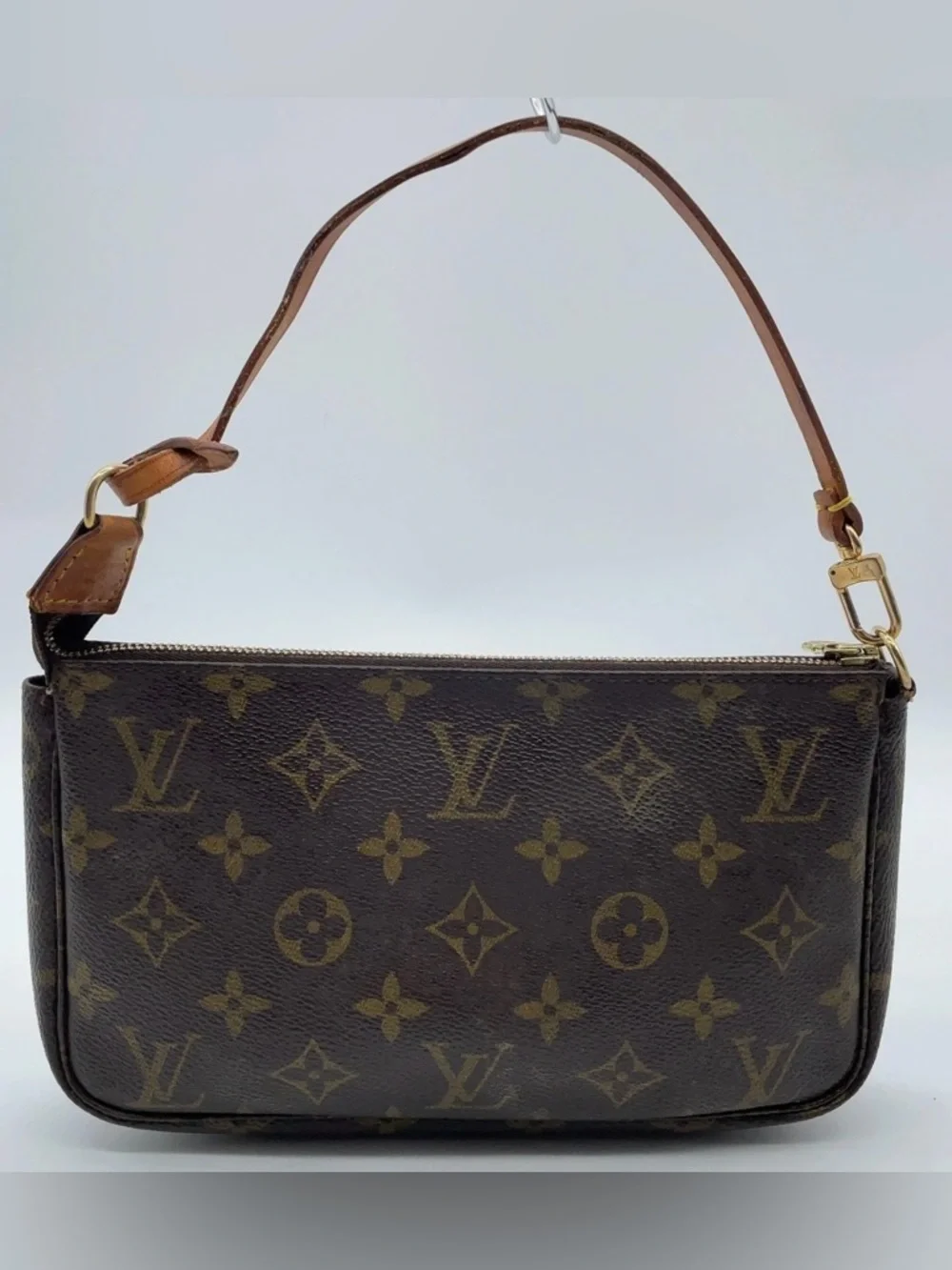 Auth Louis Vuitton Monogram Pochette Accessory Pouch Handbag